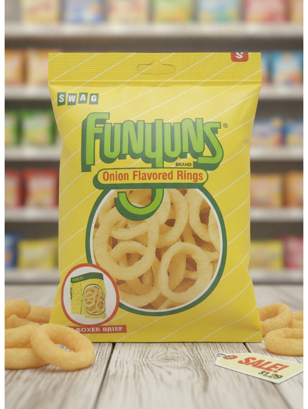 Swag Funyuns Onion Flavored Rings Boxer Briefs Size S